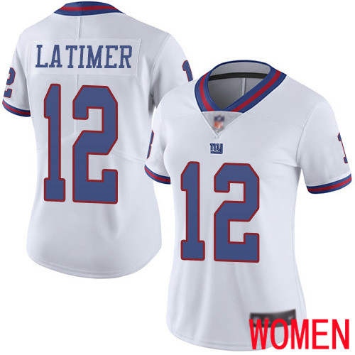 Women New York Giants 12 Cody Latimer Limited White Rush Vapor Untouchable Football NFL Jersey